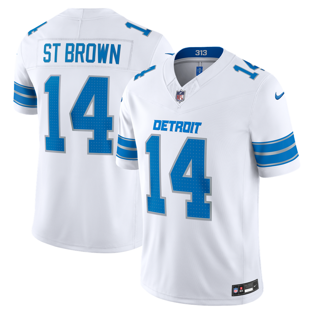 Men's Detroit Lions Amon-Ra St. Brown Black Alternate Vapor F.U.S.E. Stitched