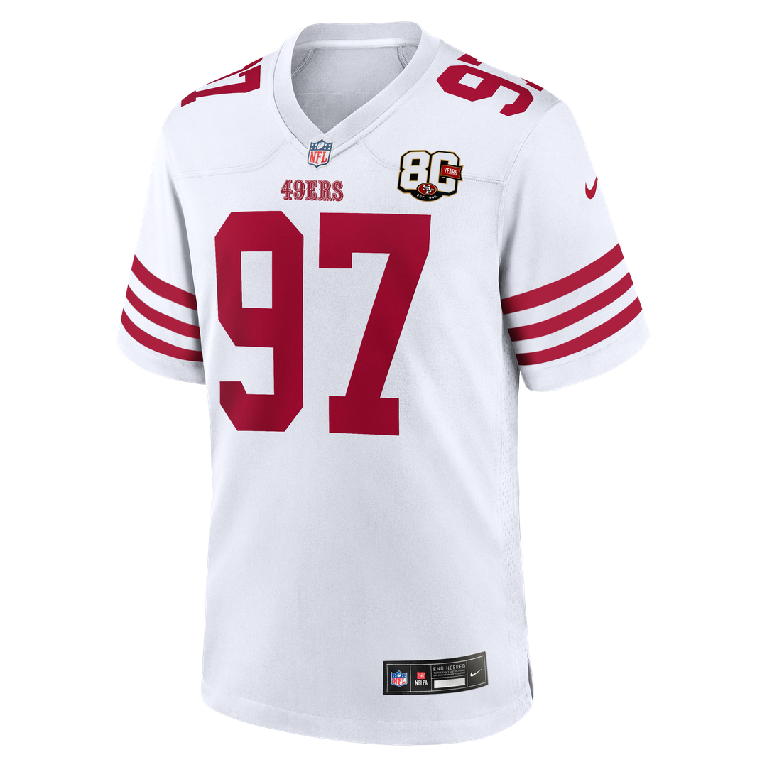 Men's San Francisco 49ers Nick Bosa Scarlet 80th Anniversary