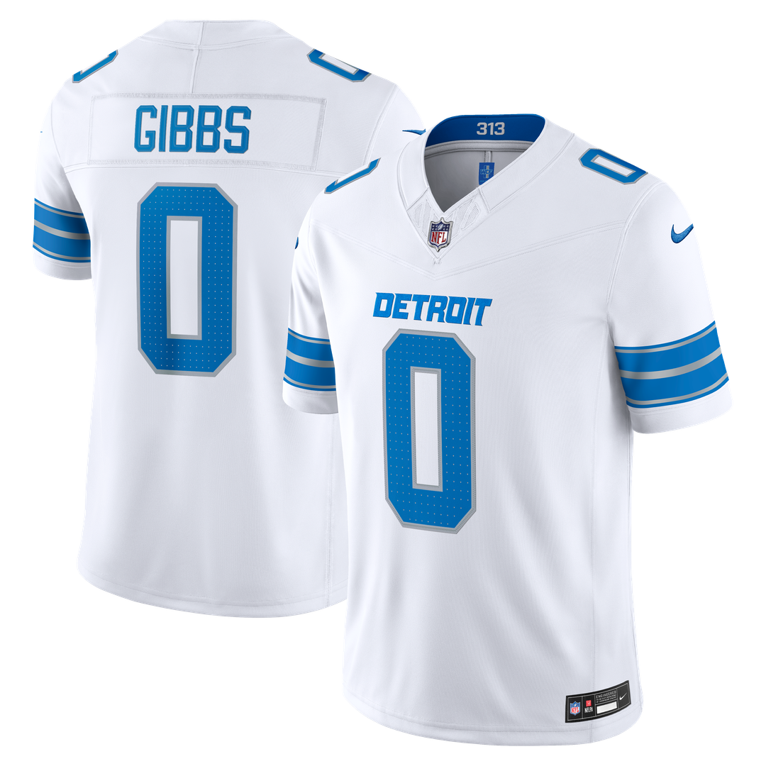 Men's Detroit Lions Jahmyr Gibbs Blue Team Vapor F.U.S.E. Stitched