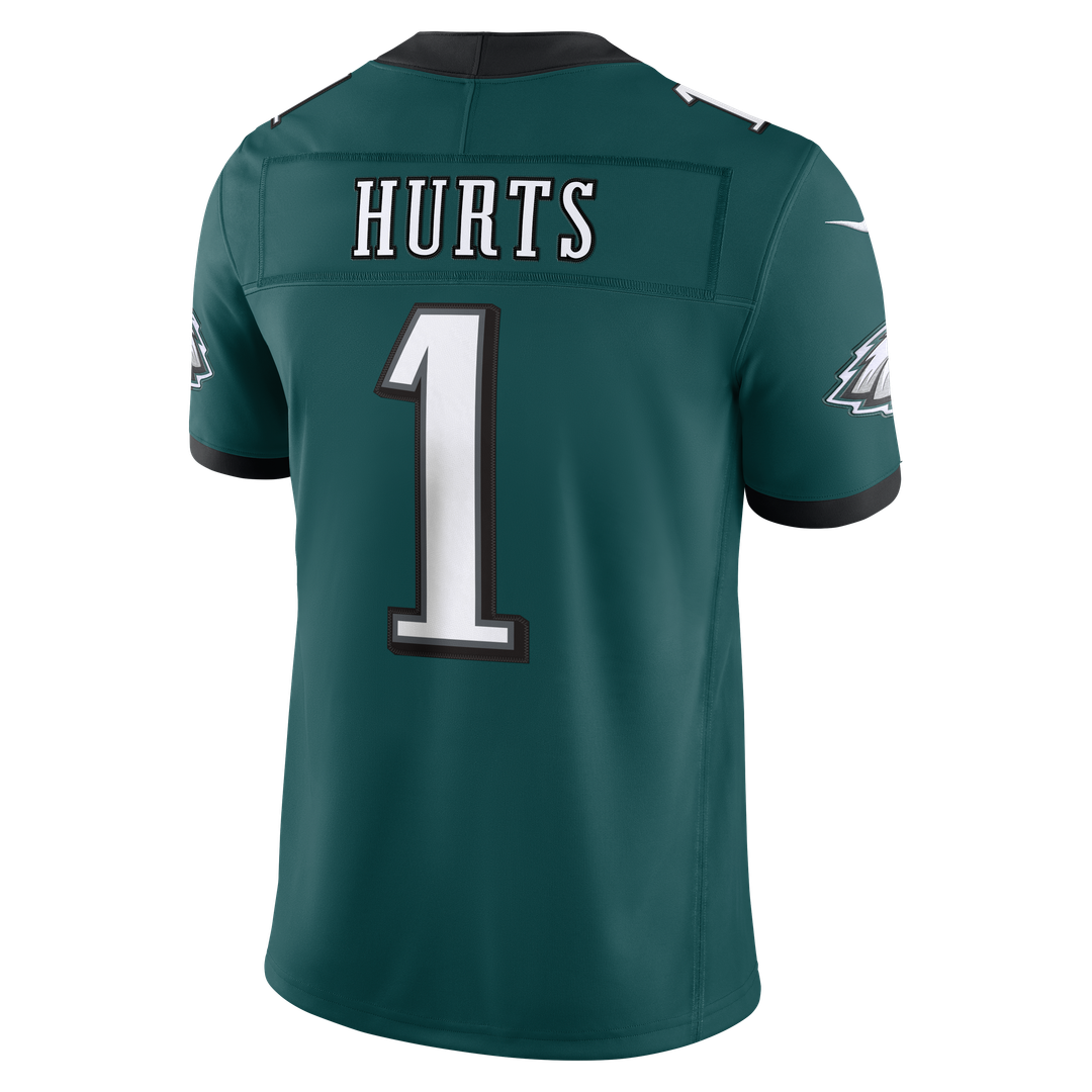 Men's Philadelphia Eagles Jalen Hurts Midnight Green Team Vapor F.U.S.E. Stitched