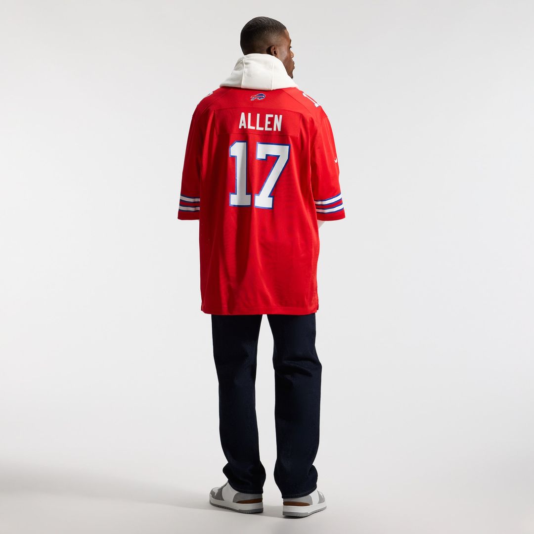 Men's Buffalo Bills Josh Allen Red Alternate Game Player Jersey