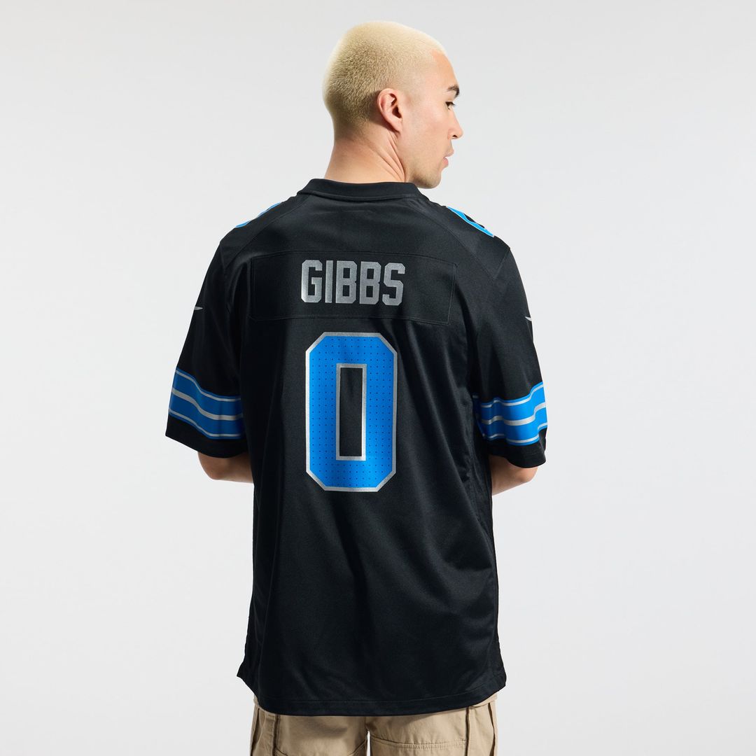 Men's Detroit Lions Jahmyr Gibbs White Game Player Jersey