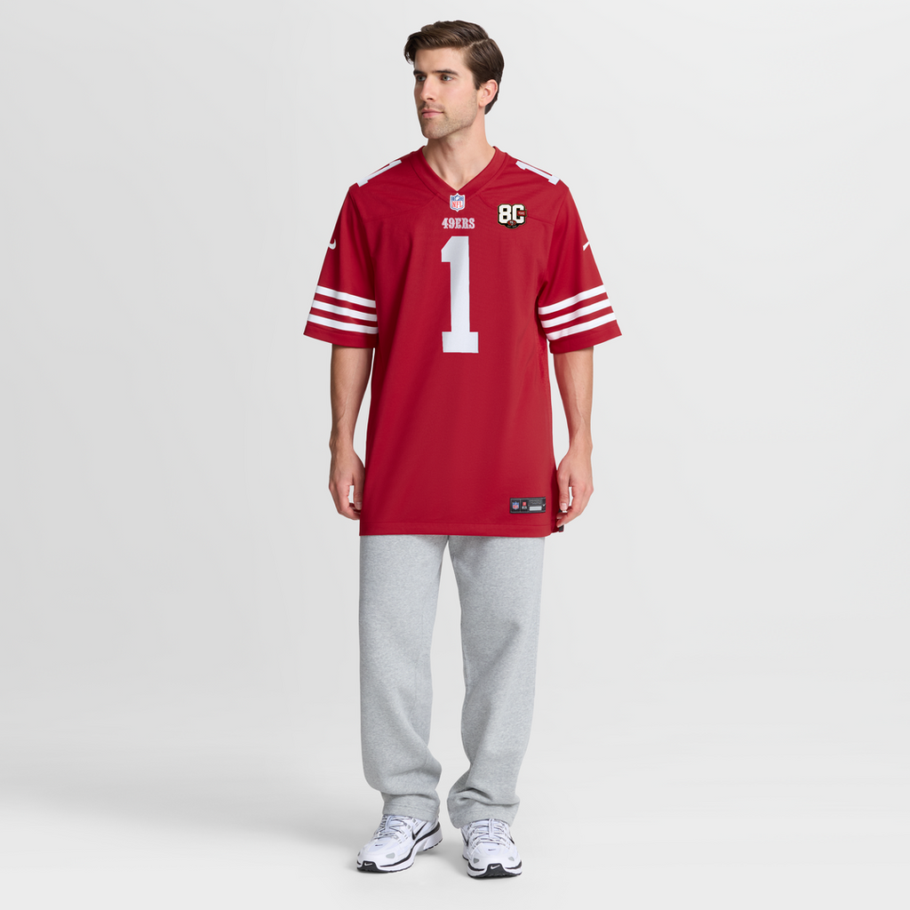 Men's San Francisco 49ers Ricky Pearsall Scarlet 80th Anniversary
