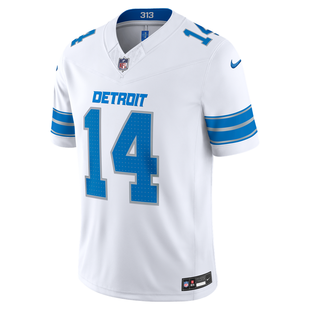 Men's Detroit Lions Amon-Ra St. Brown White Vapor F.U.S.E. Stitched