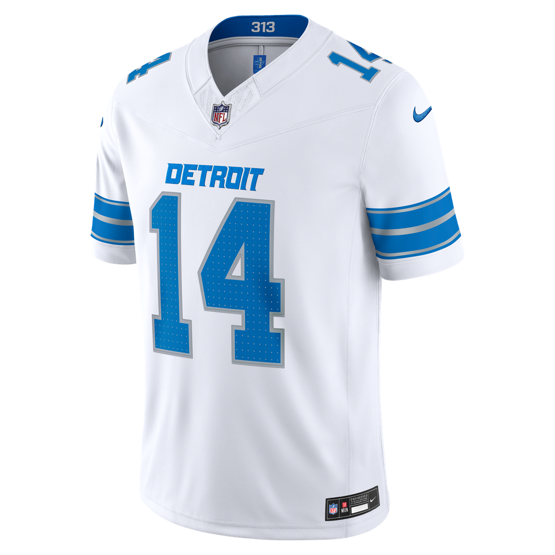 Men's Detroit Lions Amon-Ra St. Brown White Vapor F.U.S.E. Stitched