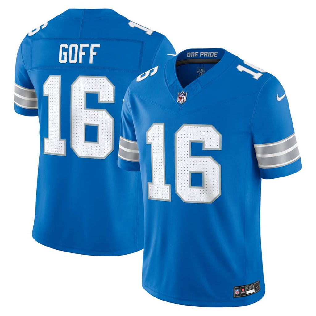 Men's Detroit Lions Jared Goff Black Alternate Vapor F.U.S.E. Stitched