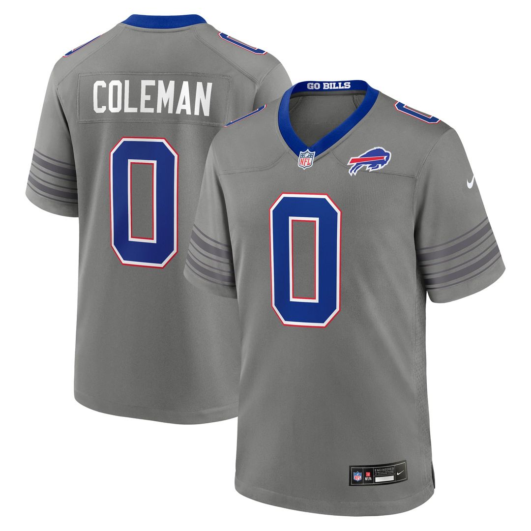 Men's Buffalo Bills Keon Coleman Gray Nickel City