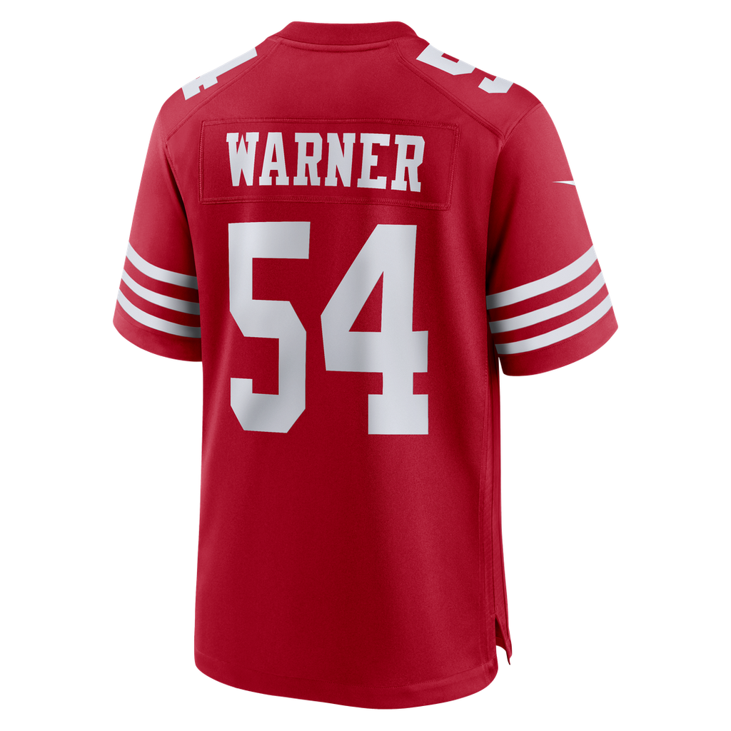 Men's San Francisco 49ers Fred Warner White 80th Anniversary