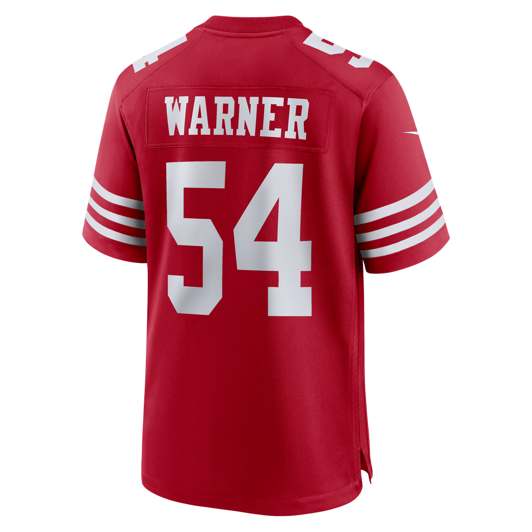 Men's San Francisco 49ers Fred Warner White 80th Anniversary