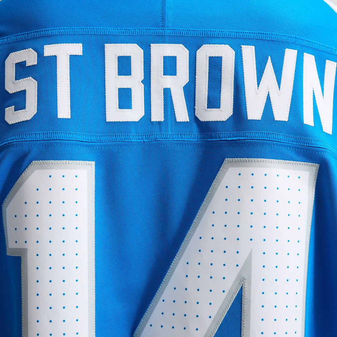 Men's Detroit Lions Amon-Ra St. Brown White Vapor F.U.S.E. Stitched