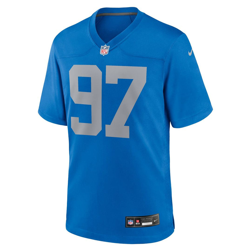 Men's Detroit Lions Aidan Hutchinson Blue Alternate
