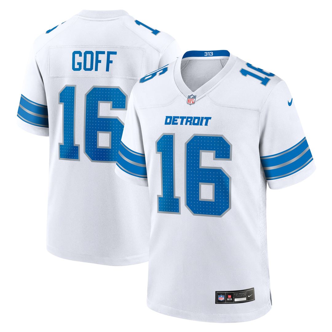 Men's Detroit Lions Jared Goff White