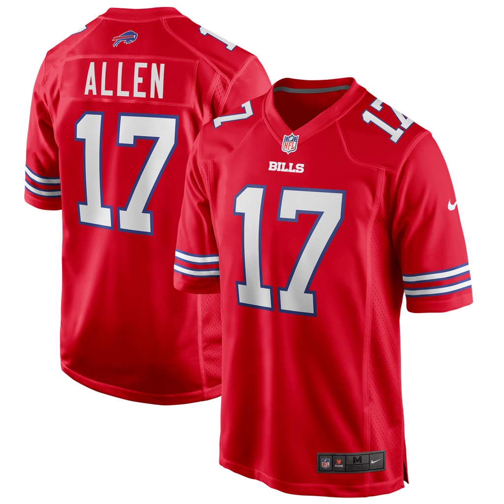 Men's Buffalo Bills Josh Allen White Game Player Jersey