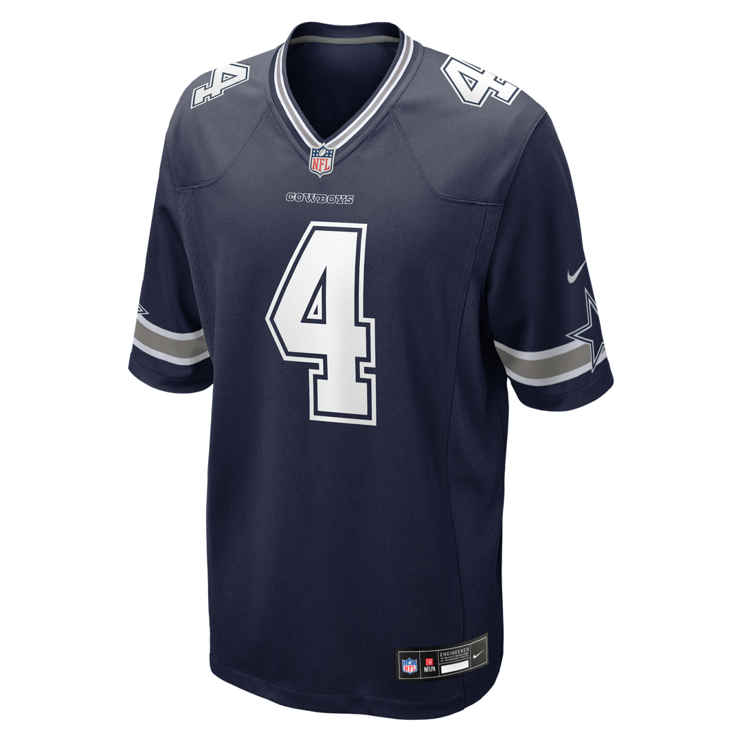 Men's Dallas Cowboys Dak Prescott White Game Team Jersey