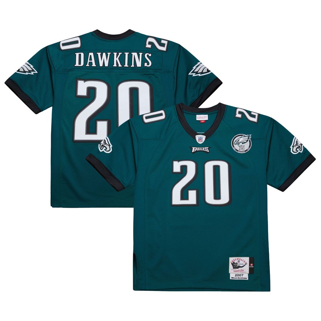 Men's Philadelphia Eagles 1996 Brian Dawkins White Authentic Throwback Retired Player Jersey