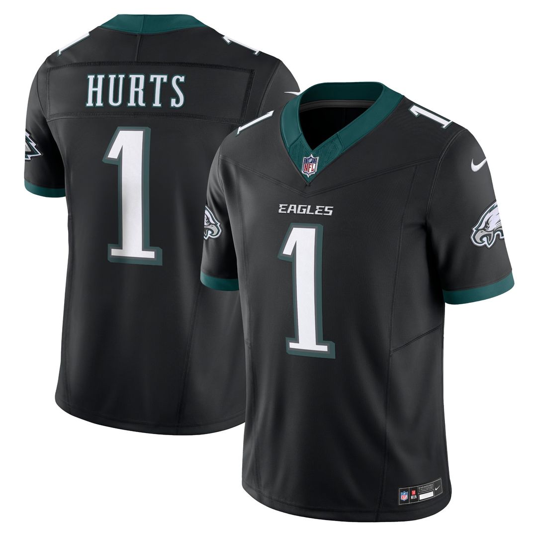 Men's Philadelphia Eagles Jalen Hurts Black Alternate Vapor F.U.S.E.