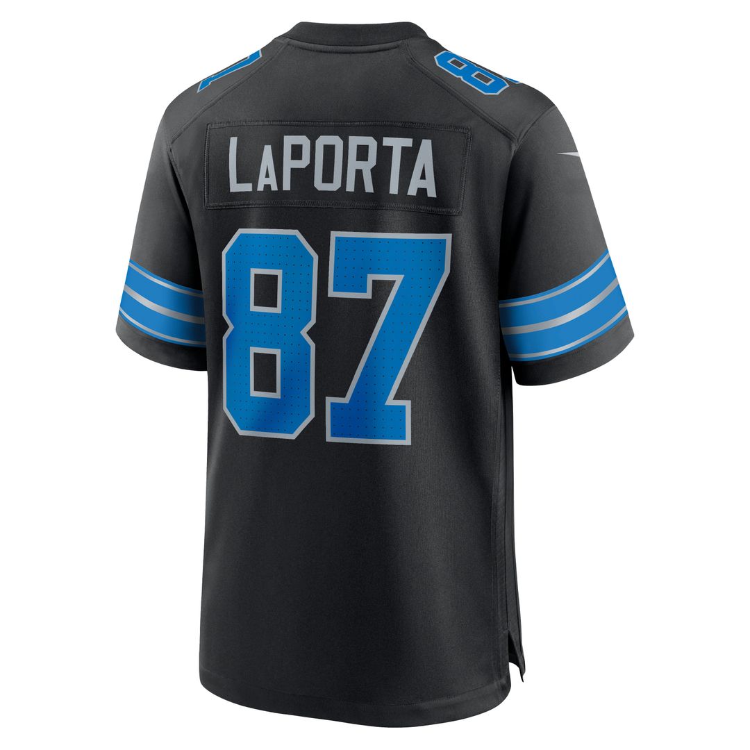 Men's Detroit Lions Sam LaPorta Black 2nd Alternate