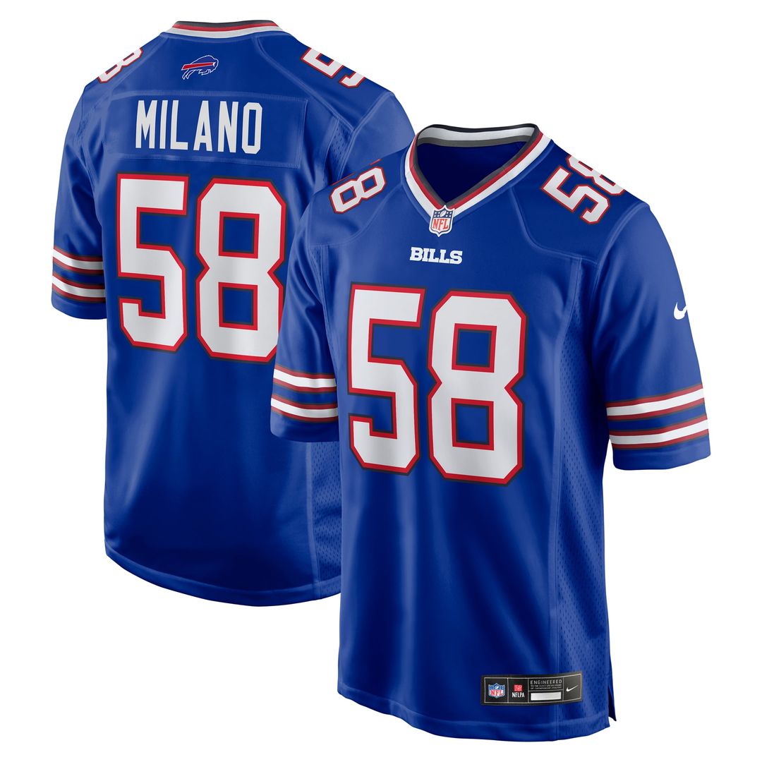 Men's Buffalo Bills Matt Milano Red Alternate