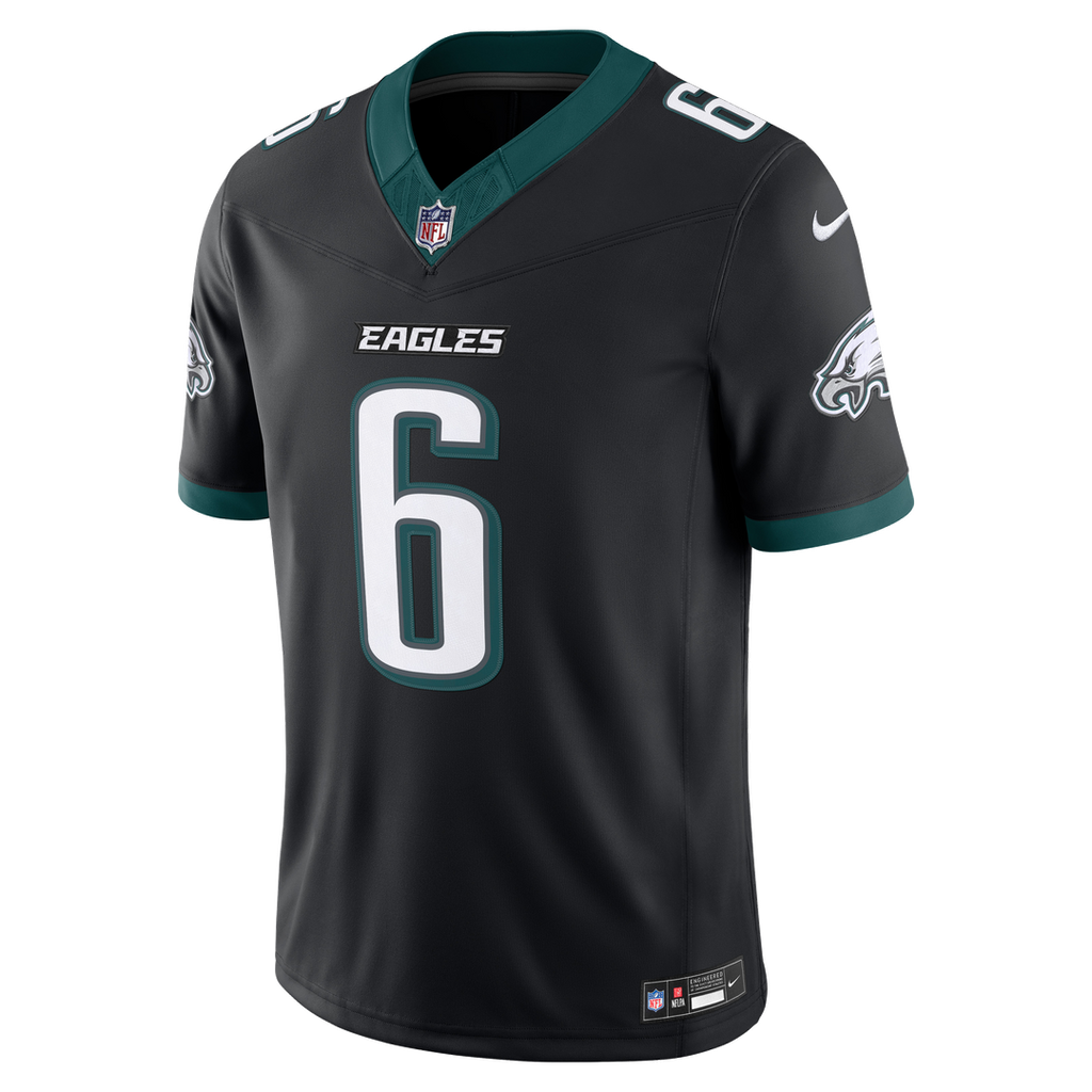 Men's Philadelphia Eagles DeVonta Smith Black Alternate Vapor F.U.S.E. Stitched