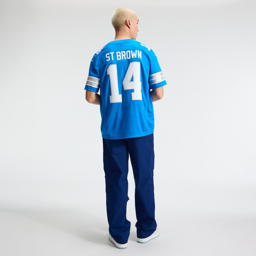 Men's Detroit Lions Amon-Ra St. Brown White Vapor F.U.S.E. Stitched
