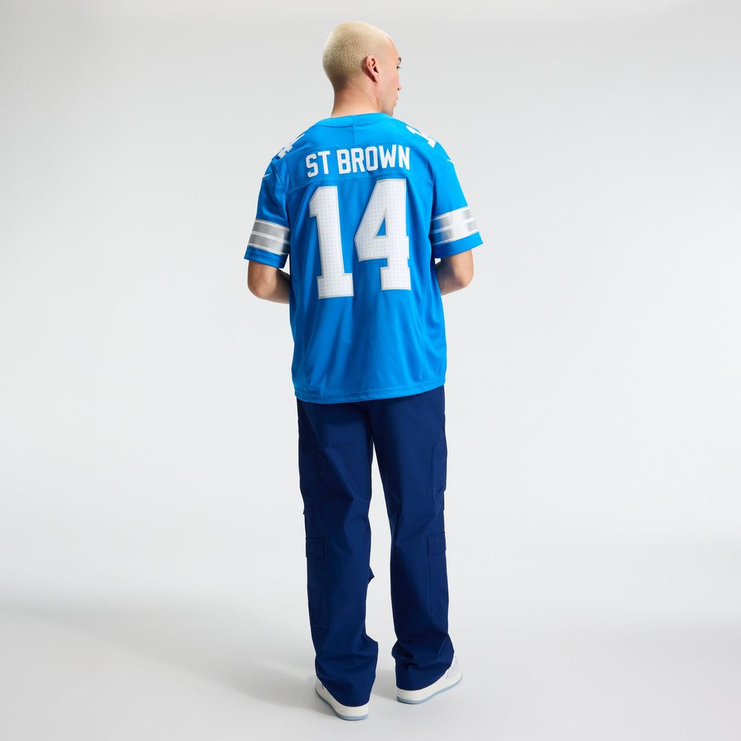 Men's Detroit Lions Amon-Ra St. Brown White Vapor F.U.S.E. Stitched