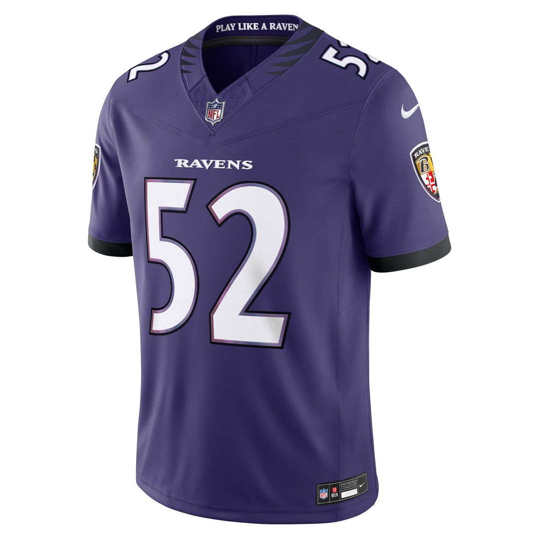 Men's Baltimore Ravens Ray Lewis Purple Vapor F.U.S.E. Stitched Retired