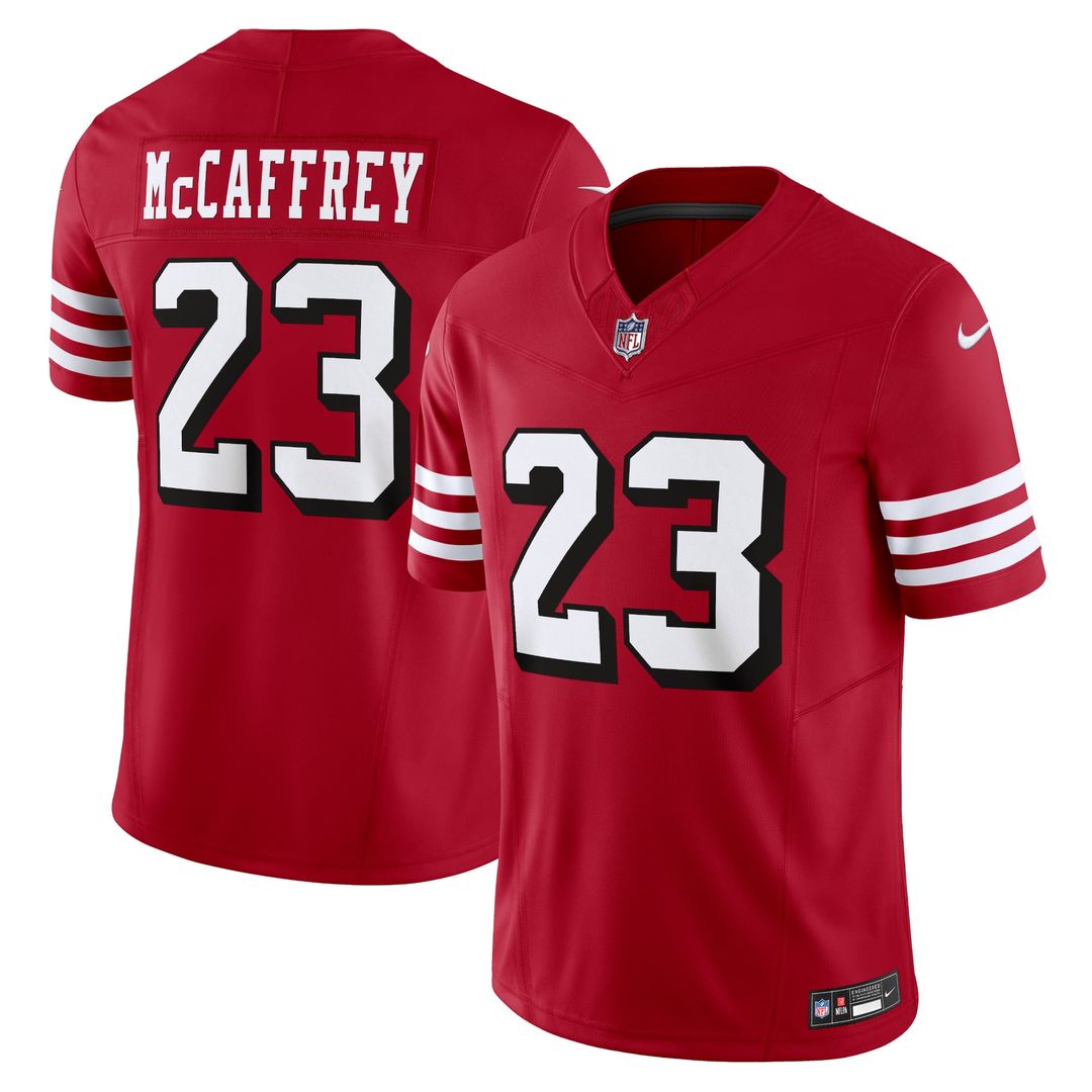 Men's San Francisco 49ers Christian McCaffrey White Vapor F.U.S.E.