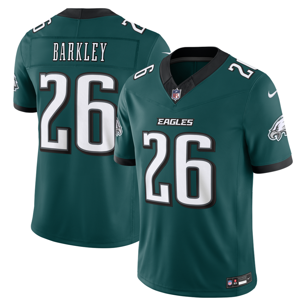 Men's Philadelphia Eagles Saquon Barkley Kelly Green Alternate Vapor F.U.S.E. Stitched