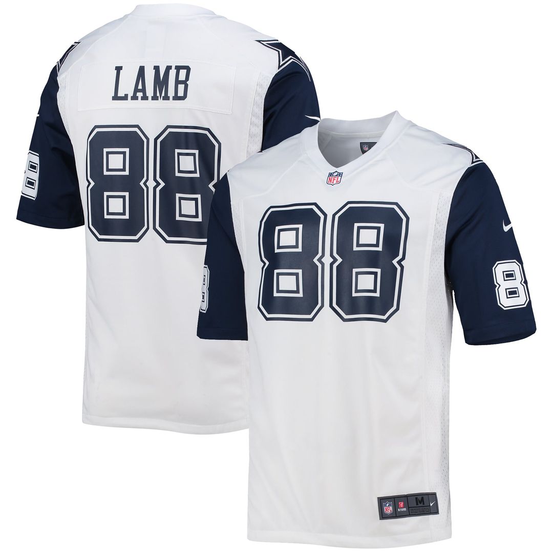 Men's Dallas Cowboys CeeDee Lamb White Alternate Game Team Jersey