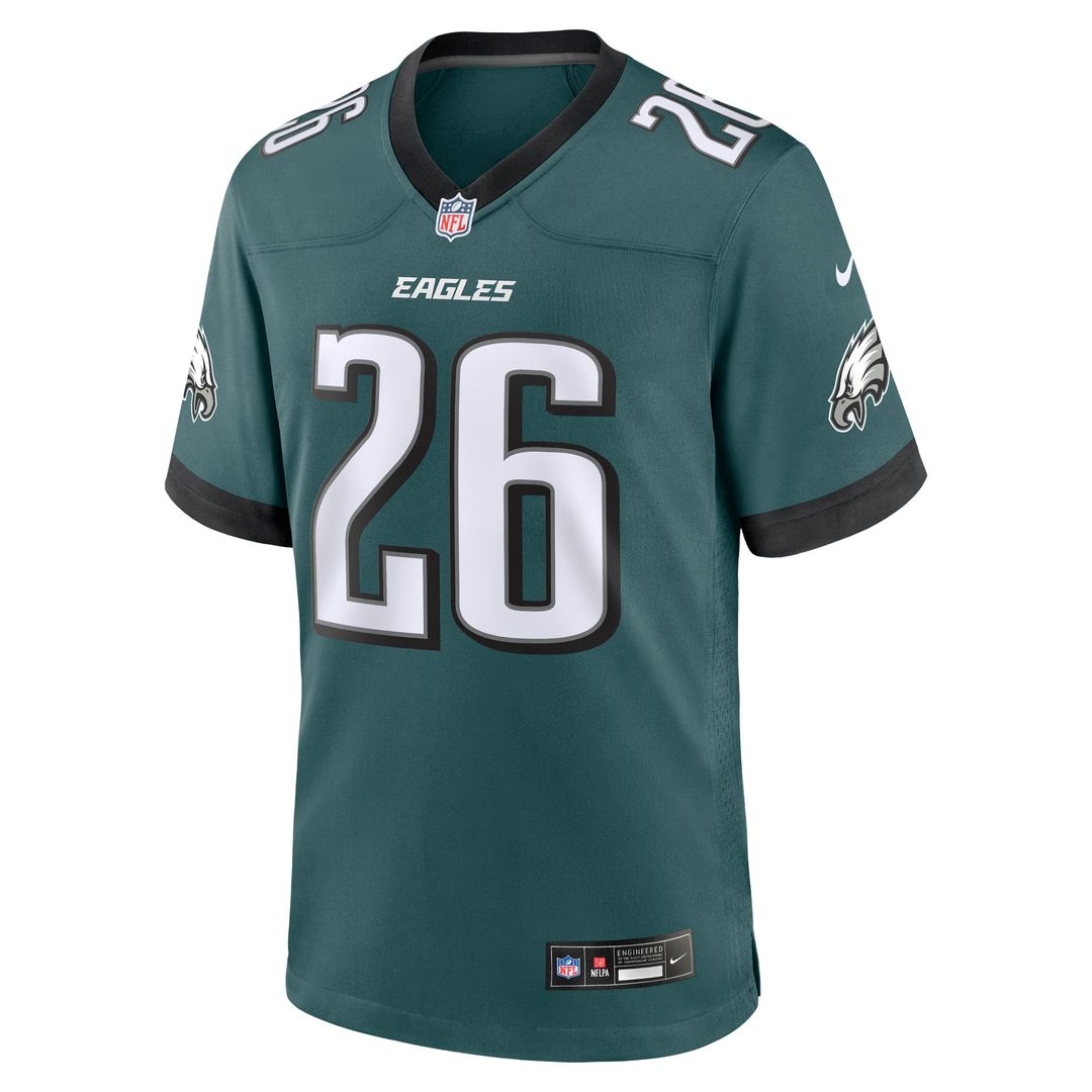 Men's Philadelphia Eagles Saquon Barkley Midnight Green Game Player Jersey