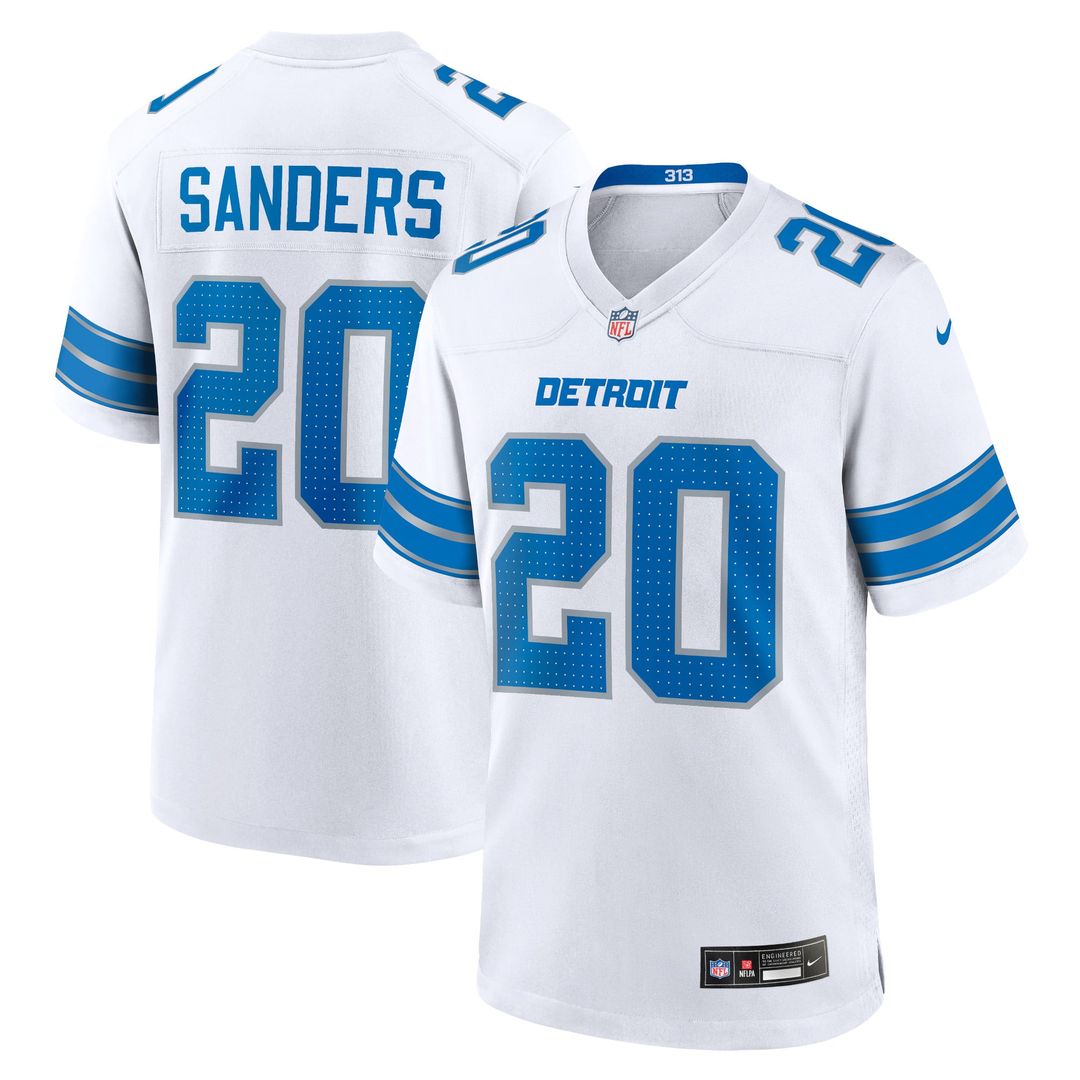 Men's Detroit Lions Barry Sanders Black 2nd Alternate Retired Player