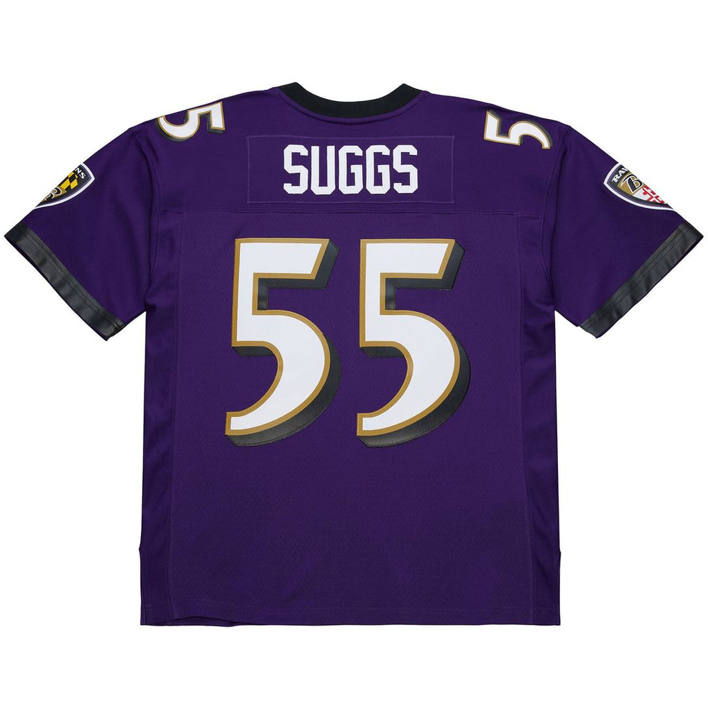 Men's Baltimore Ravens Terrell Suggs White 2003 Legacy Replica Player Jersey