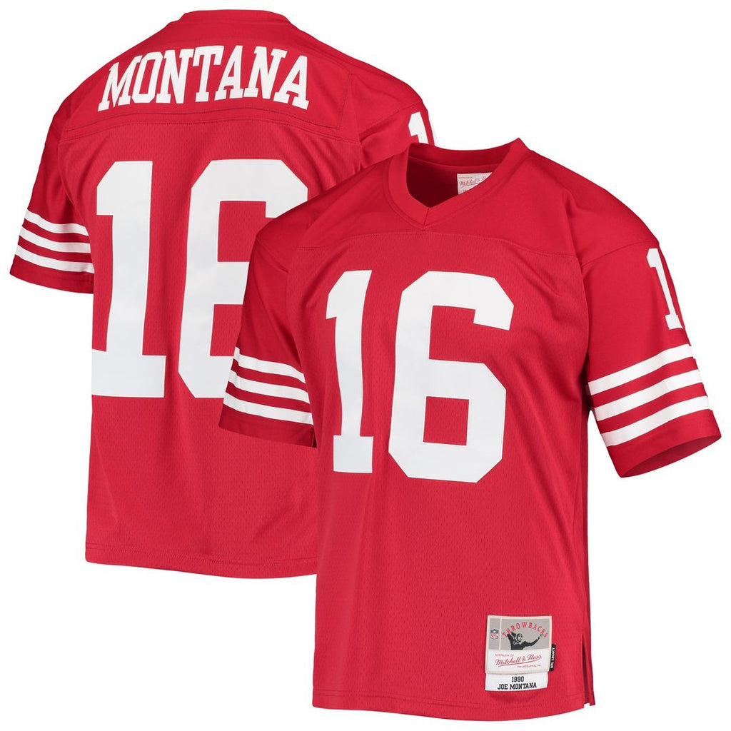 Men's San Francisco 49ers Joe Montana White 1990 Legacy Replica Jersey