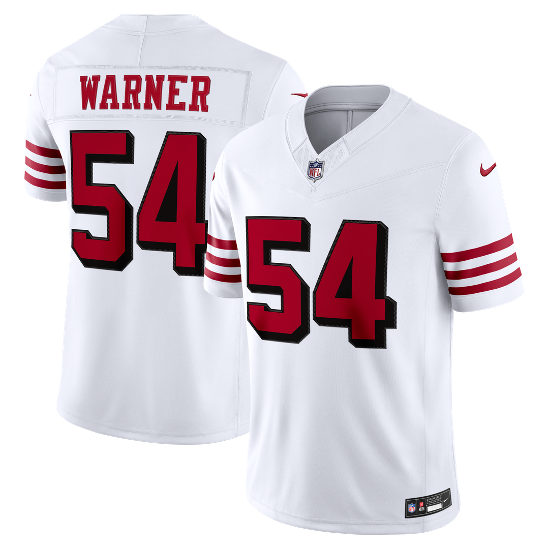 Men's San Francisco 49ers Fred Warner White Alternate Vapor F.U.S.E. Stitched