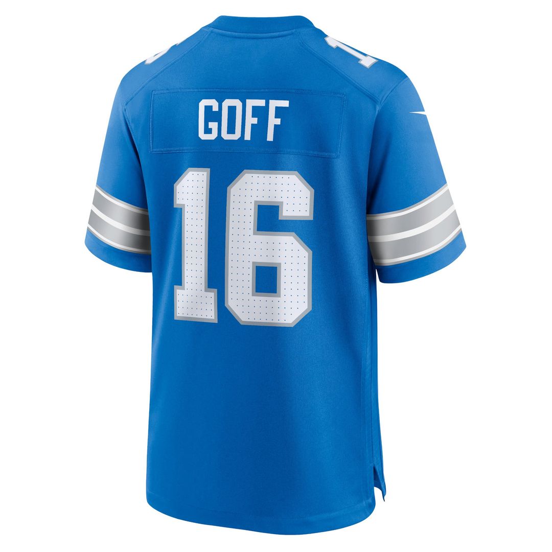Men's Detroit Lions Jared Goff Blue