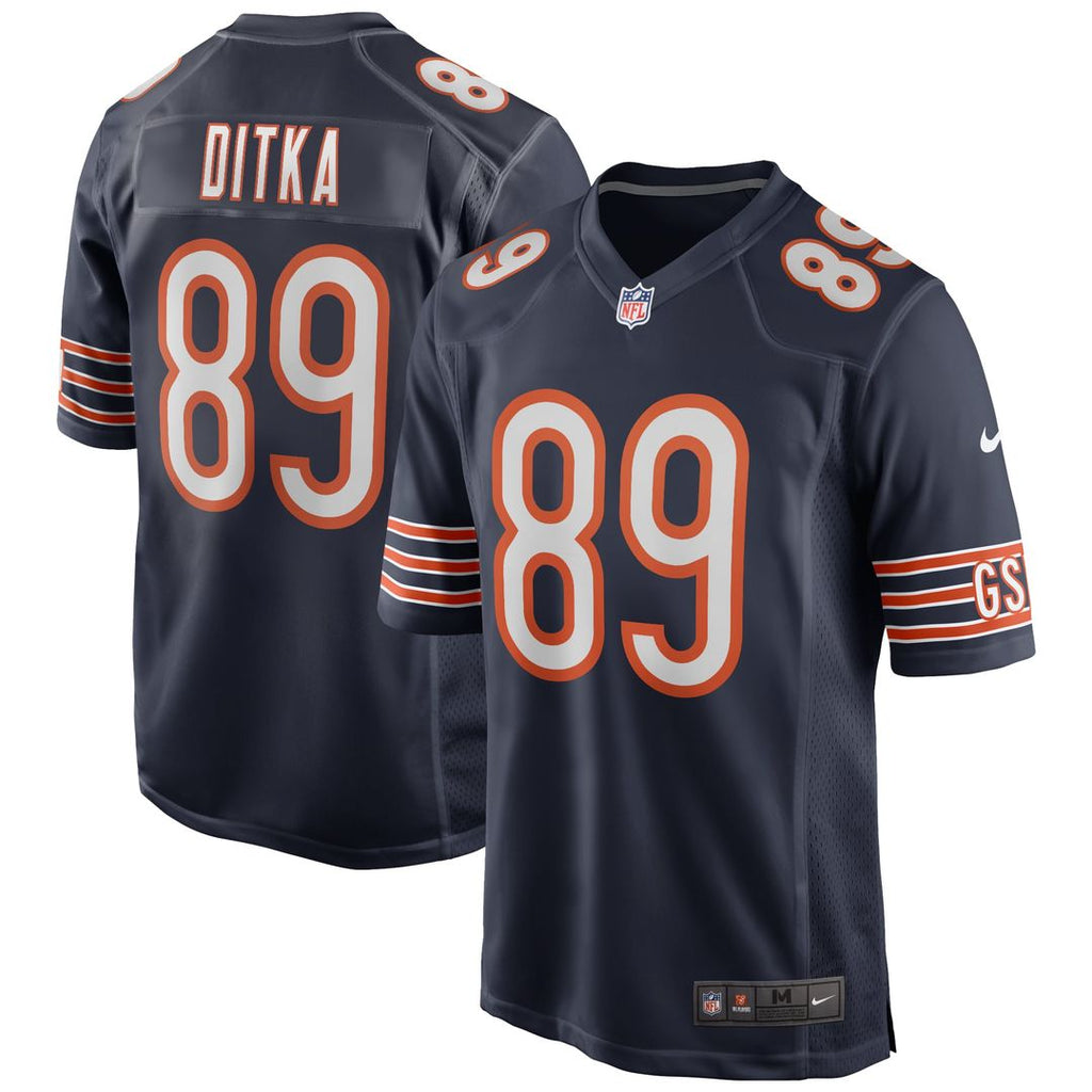 Men's Chicago Bears Mike Ditka Navy Game Retired Player Jersey