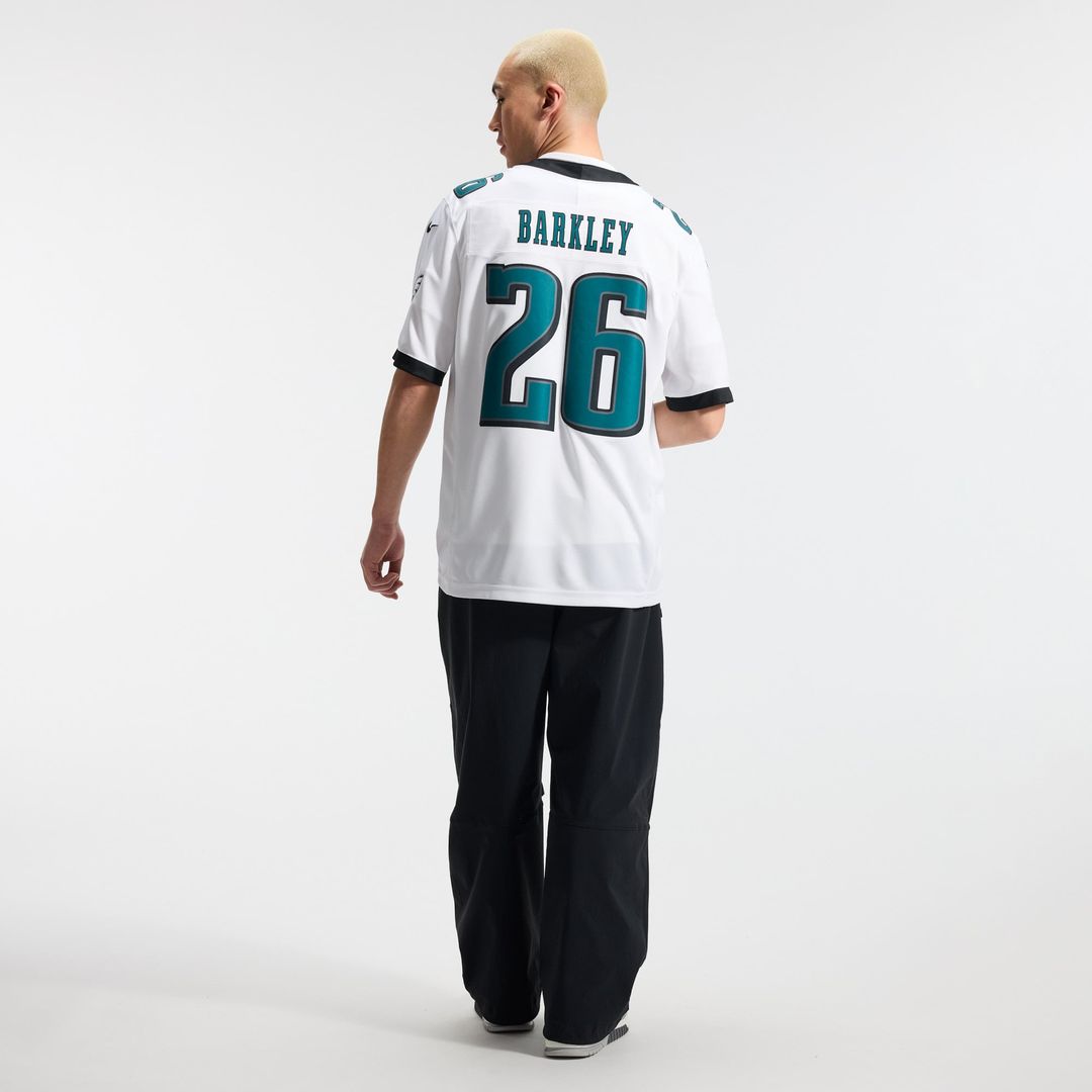 Men's Philadelphia Eagles Saquon Barkley White Vapor F.U.S.E. Stitched