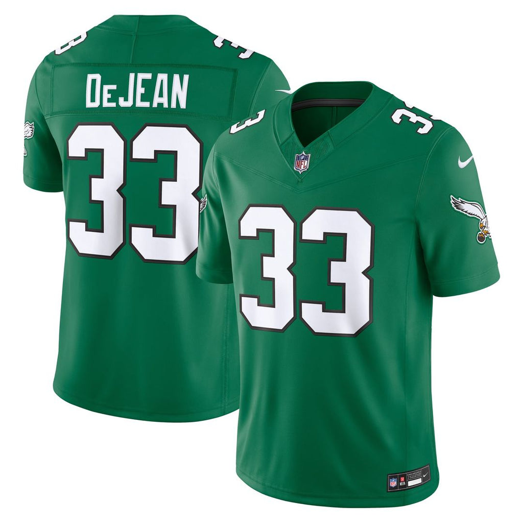 Men's Philadelphia Eagles Cooper DeJean Kelly Green Alternate Vapor F.U.S.E. Stitched